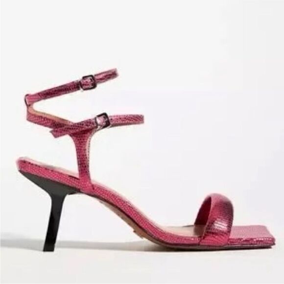NEW Vicenza Strappy Pink Metallic Heels EU 38 US 7 - Picture 7 of 9